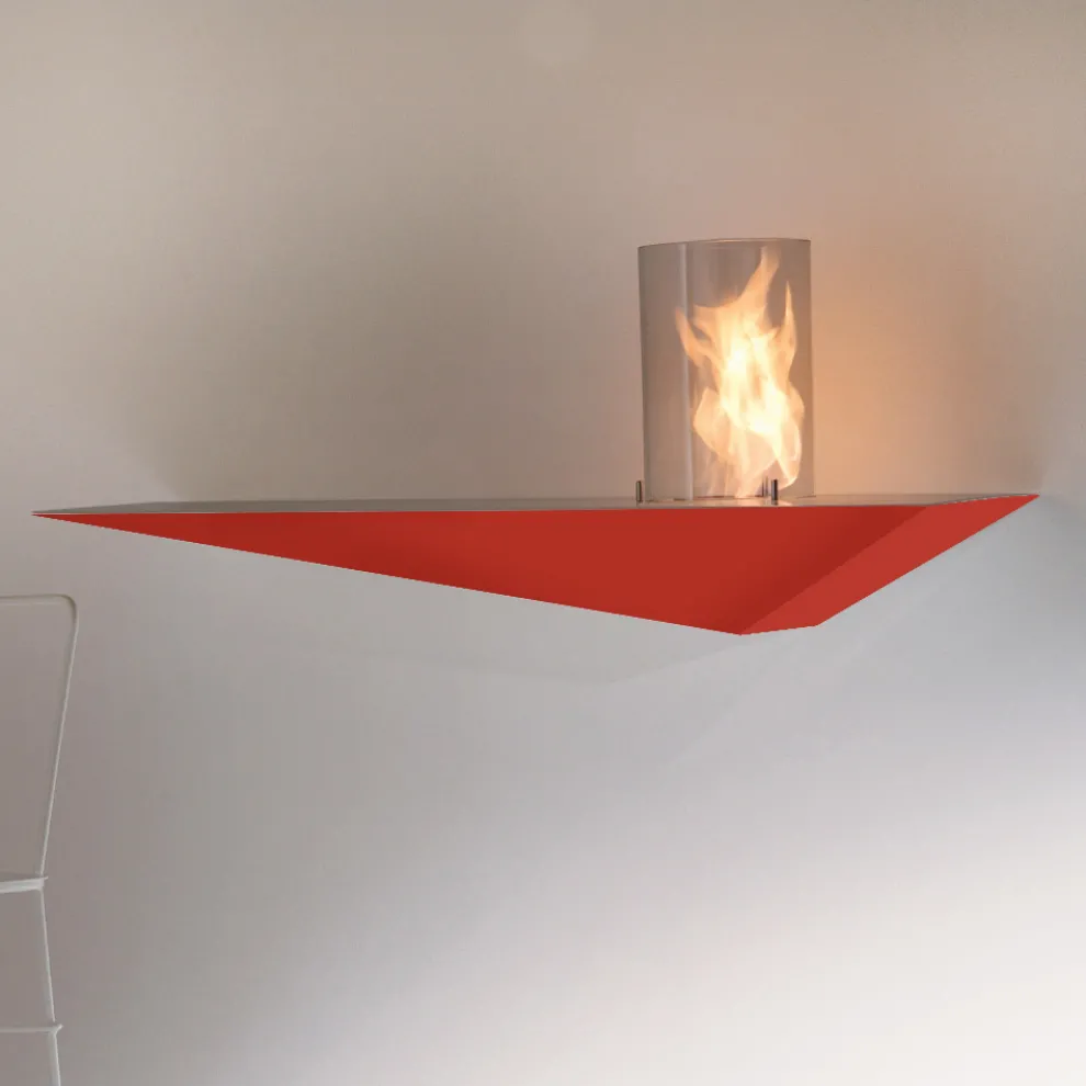 Biofireplace für modernes Design aus lackiertem Stahl und Glas - Malcolm