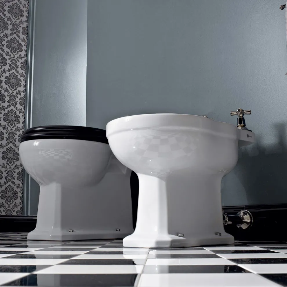 Bodenvase Klassisches Design Zurück zur Wand in Made in Italy Keramik - Marwa