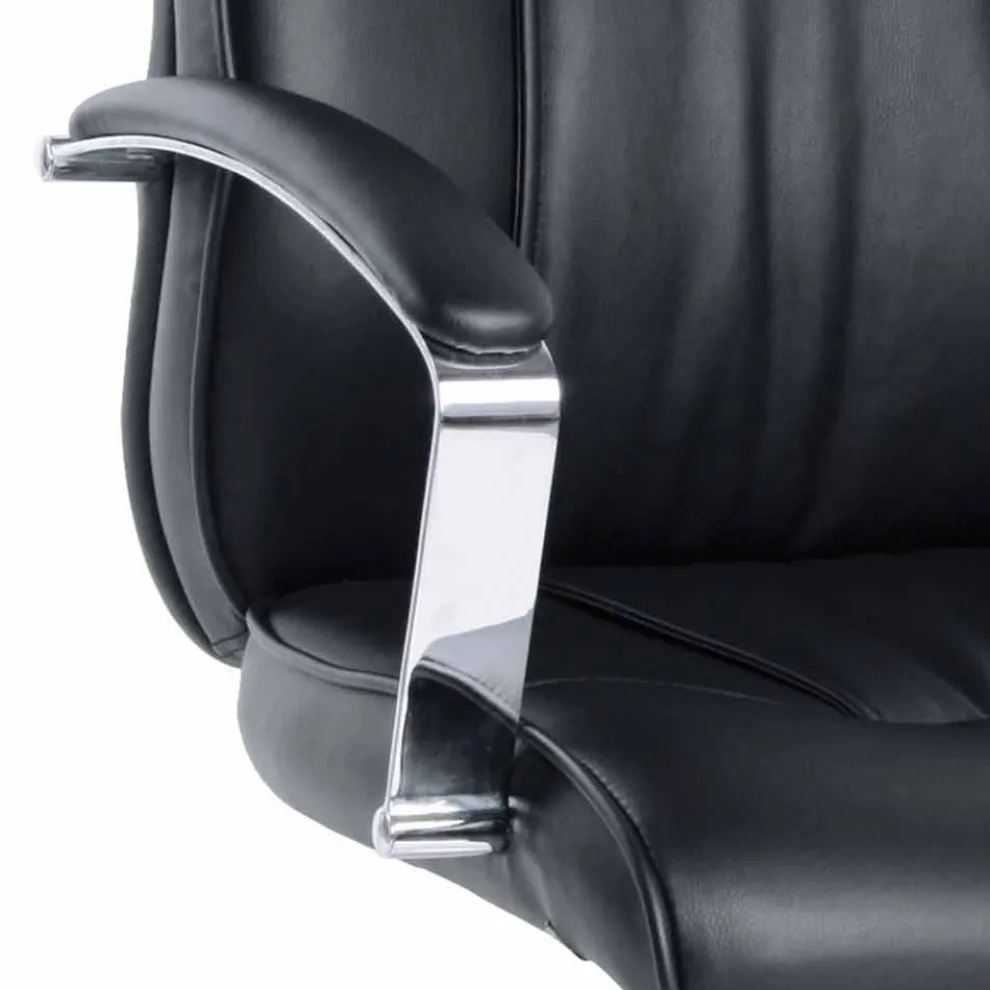 Drehbarer Bürosessel aus Leder und Metall - Virone