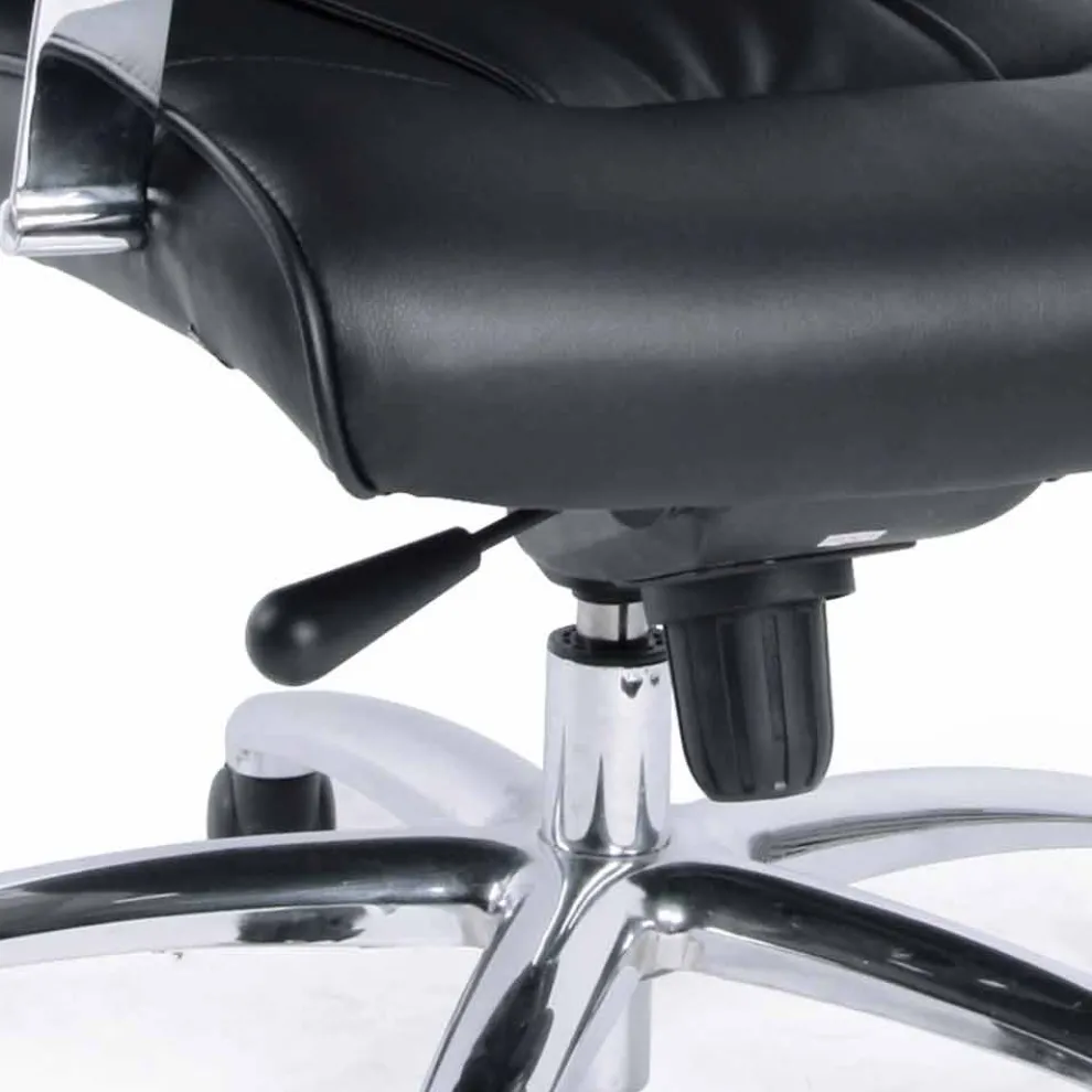 Drehbarer Bürosessel aus Leder und Metall - Virone