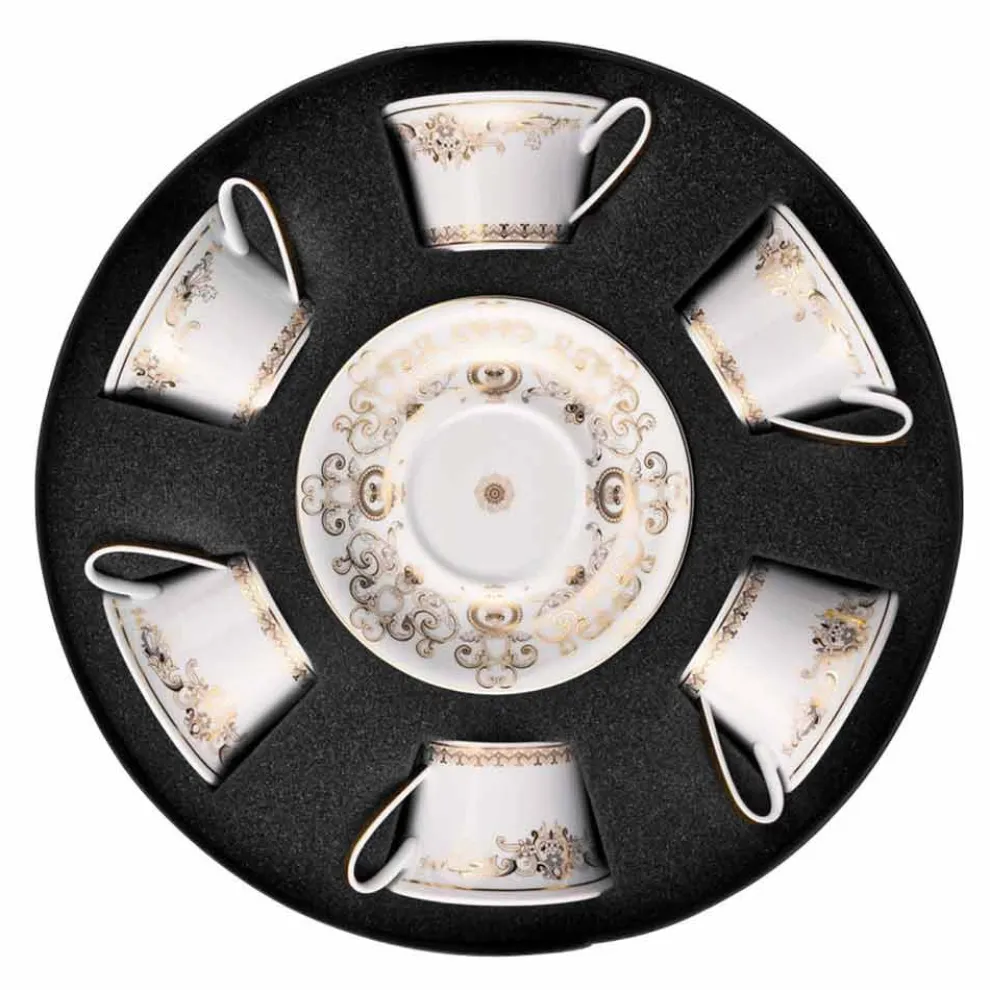 Rosenthal Versace Medusa Gala Gold Set Teetassen 6er Set