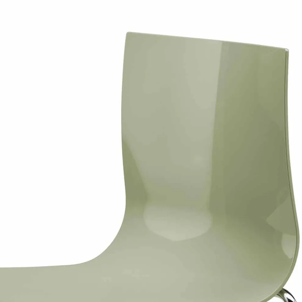 Moderner Büro- oder Wohnzimmerstuhl aus Stahl, farbiger recycelter Kunststoff - Verenza