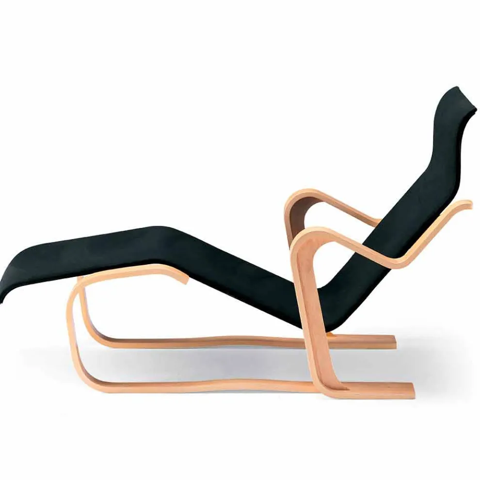 Chaiselongue aus Holz mit Sitz aus Baumwolle Made in Italy - Formentera