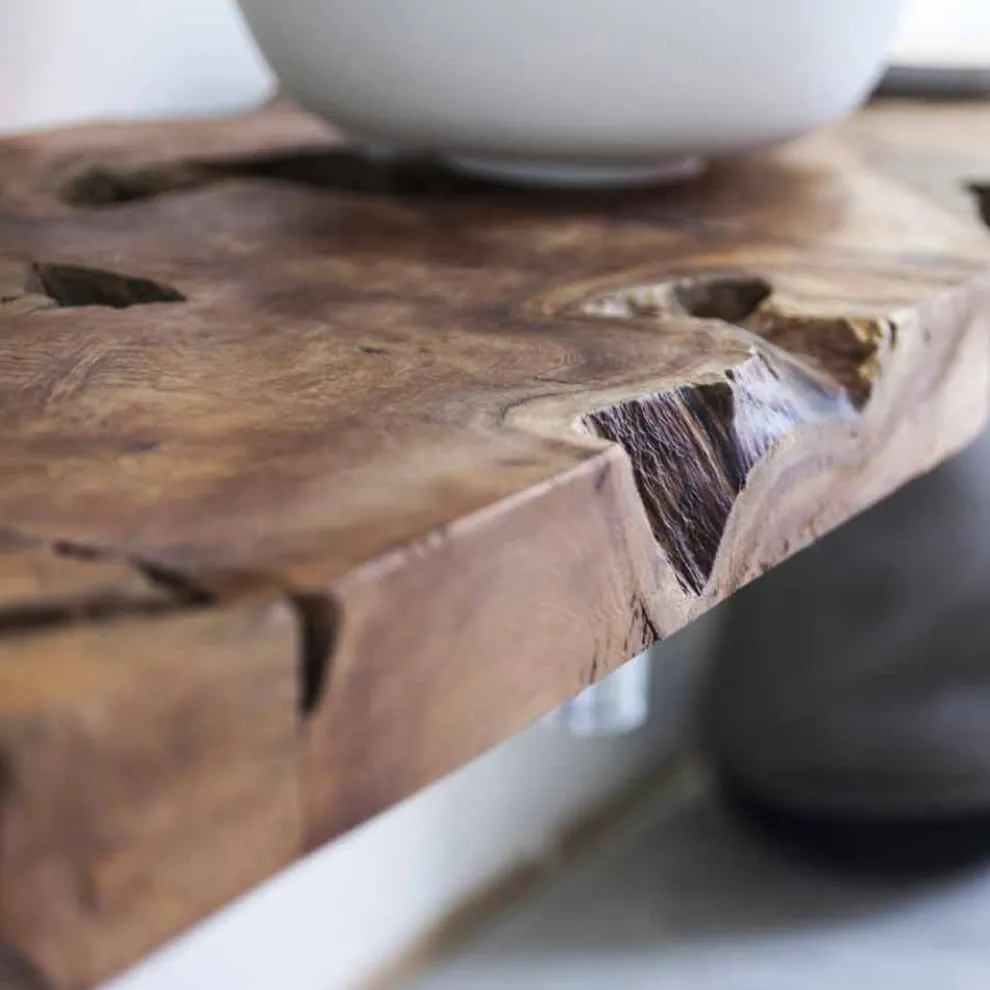 Composition 3 Hängende Badezimmermöbel mit Waschbecken aus weißem Harz - Dazzle