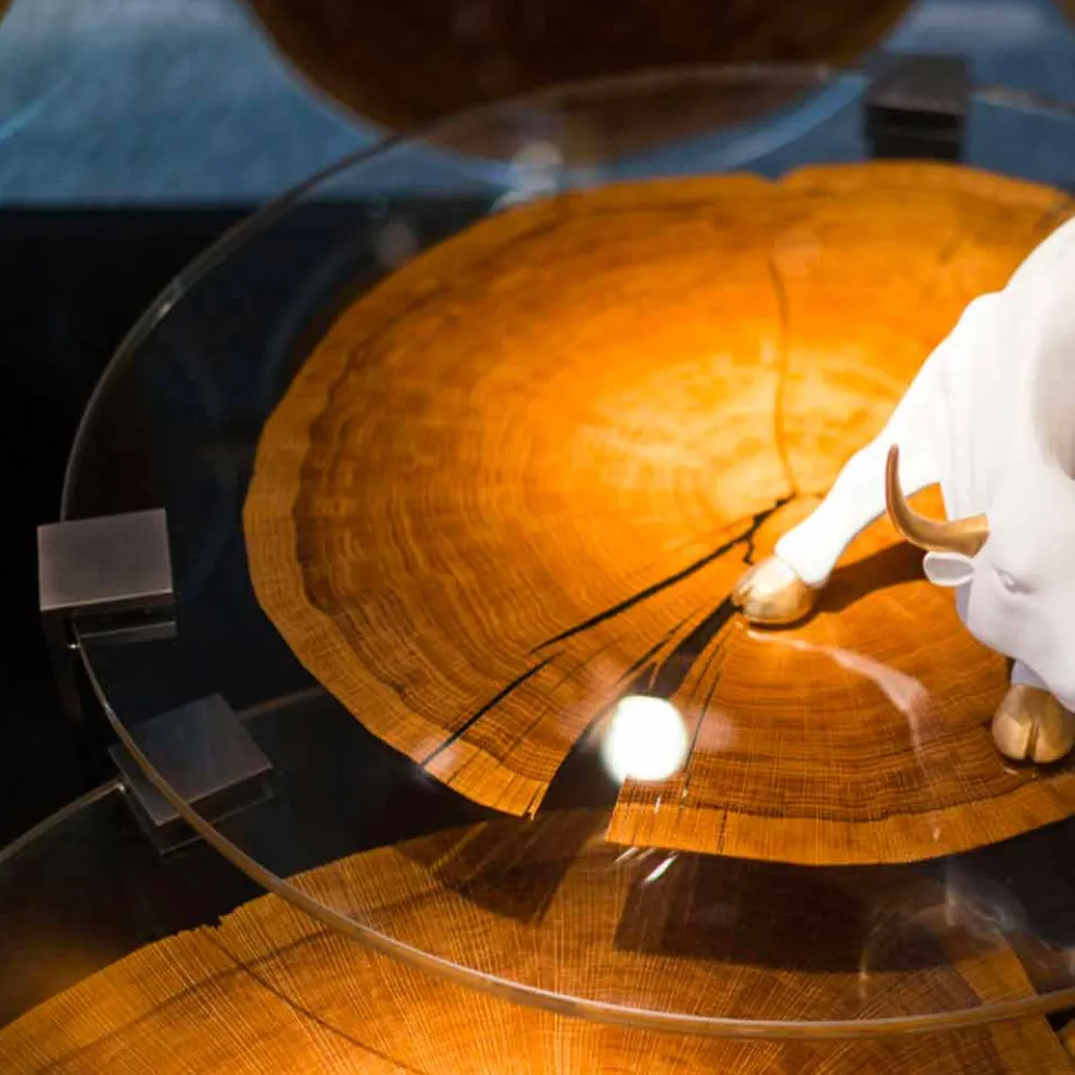 Couchtisch aus Holz und Stahl mit Metallbeinen Made in Italy - Damaskus