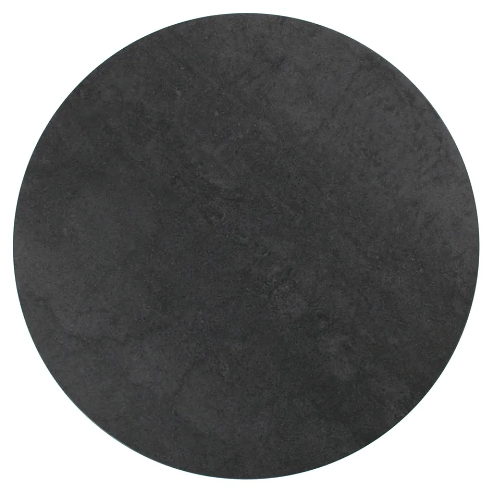 Couchtisch aus Porzellan-Grès und rundem Sockel, hergestellt in Italien – Tullia