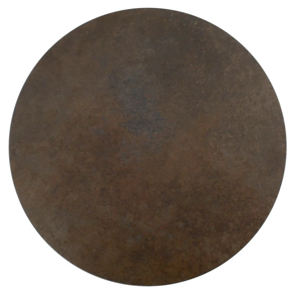 Couchtisch aus Porzellan-Grès und rundem Sockel, hergestellt in Italien – Tullia