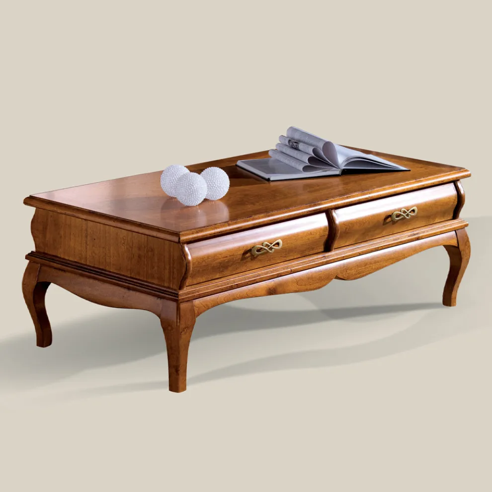 Couchtisch aus Walnussholz mit Schublade Made in Italy - Hastings