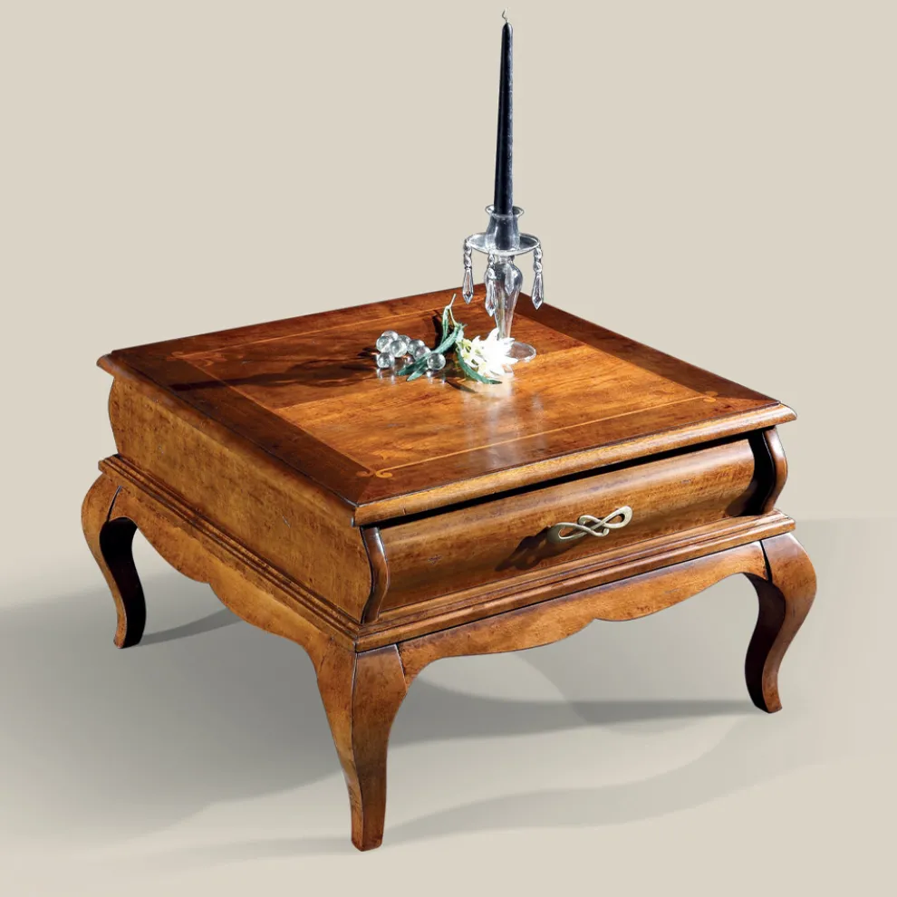 Couchtisch aus Walnussholz mit Schublade Made in Italy - Hastings