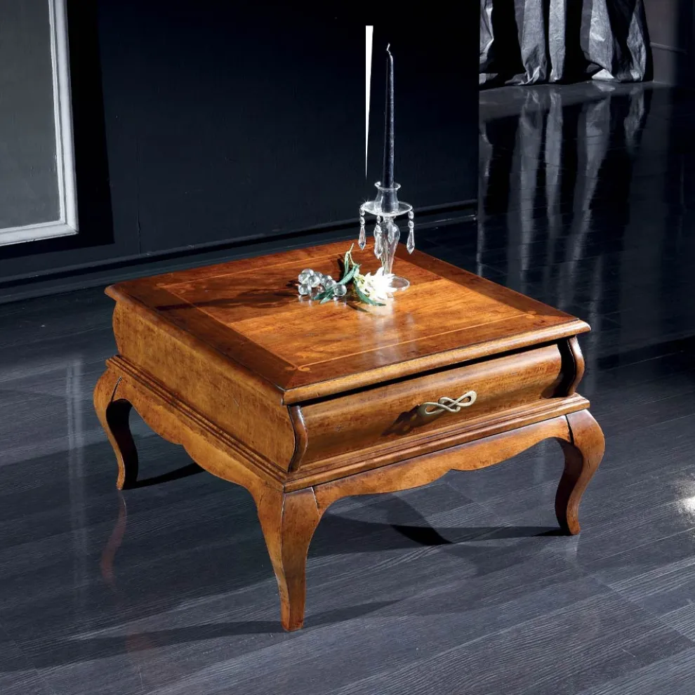 Couchtisch aus Walnussholz mit Schublade Made in Italy - Hastings