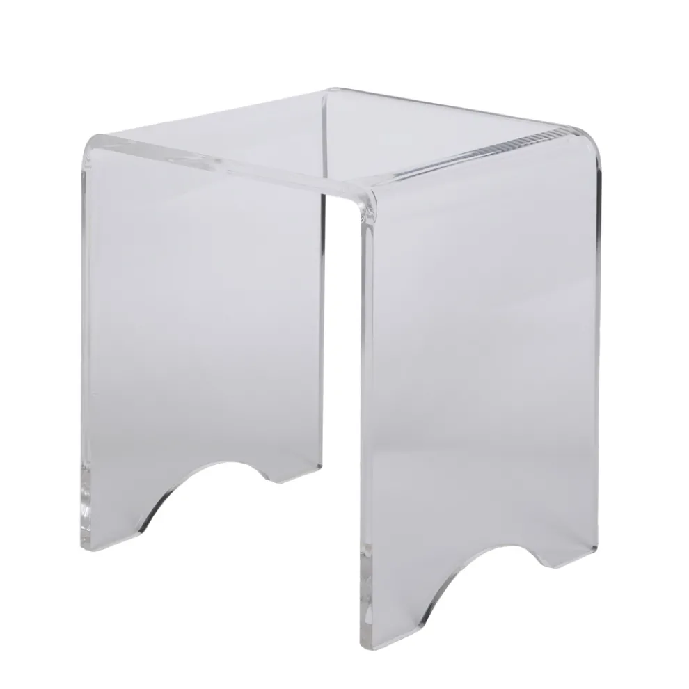 Couchtisch Hocker Kristall Transparent Acryl Minimal Italienisch - Plarco
