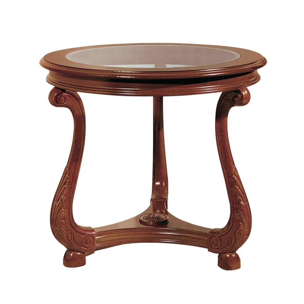 Couchtisch mit Glasplatte, hergestellt in Italien – Sedna