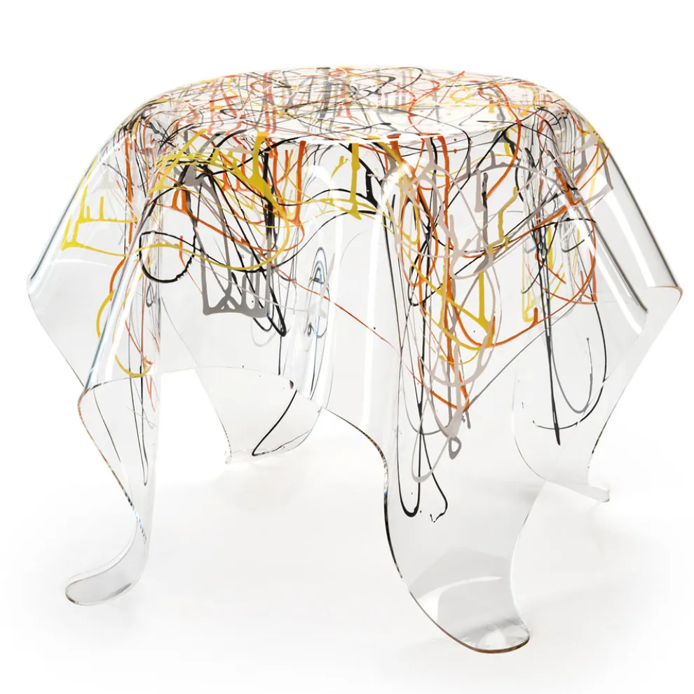 Couchtisch mit Platte und Gestell aus Plexiglas Made in Italy - Brento