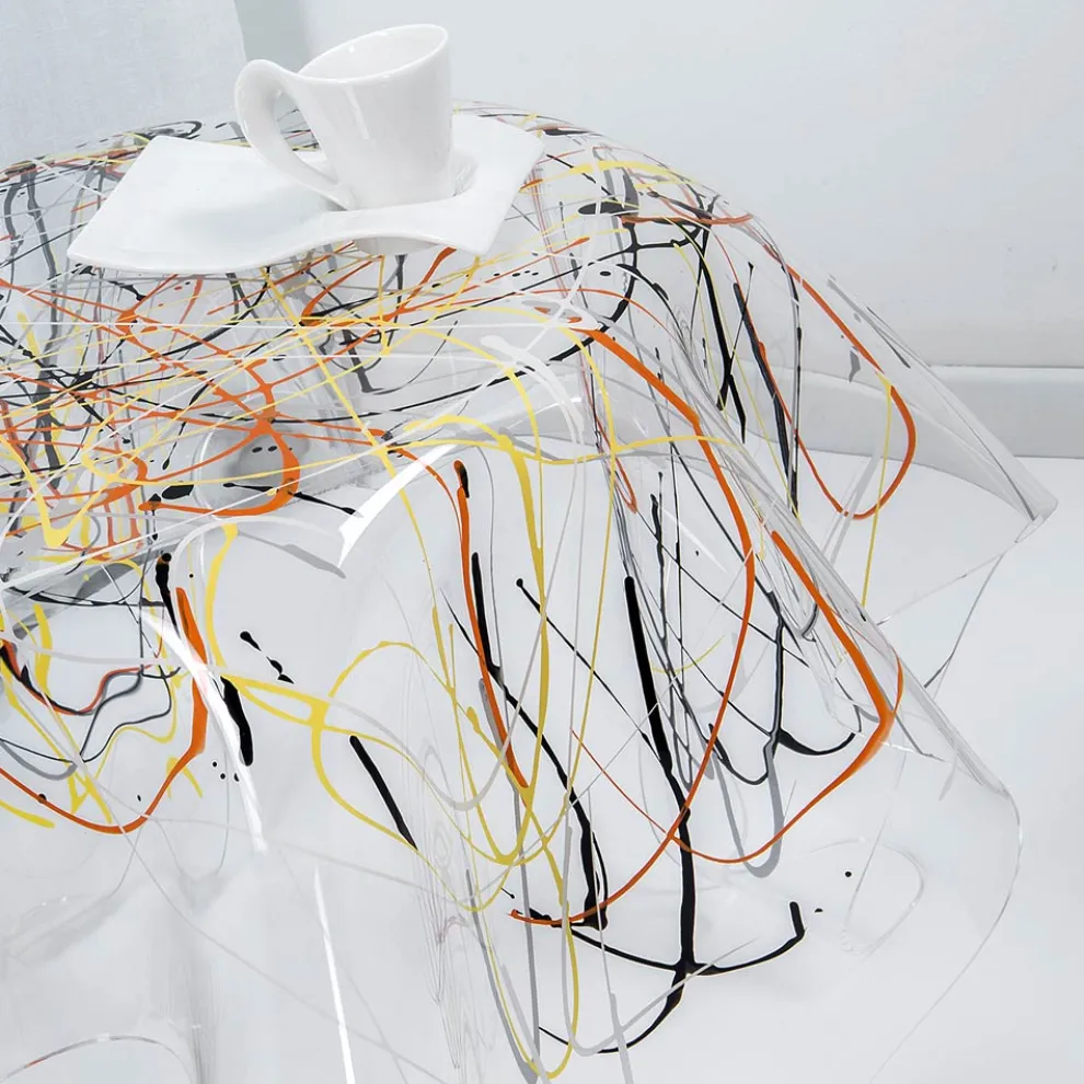 Couchtisch mit Platte und Gestell aus Plexiglas Made in Italy - Brento