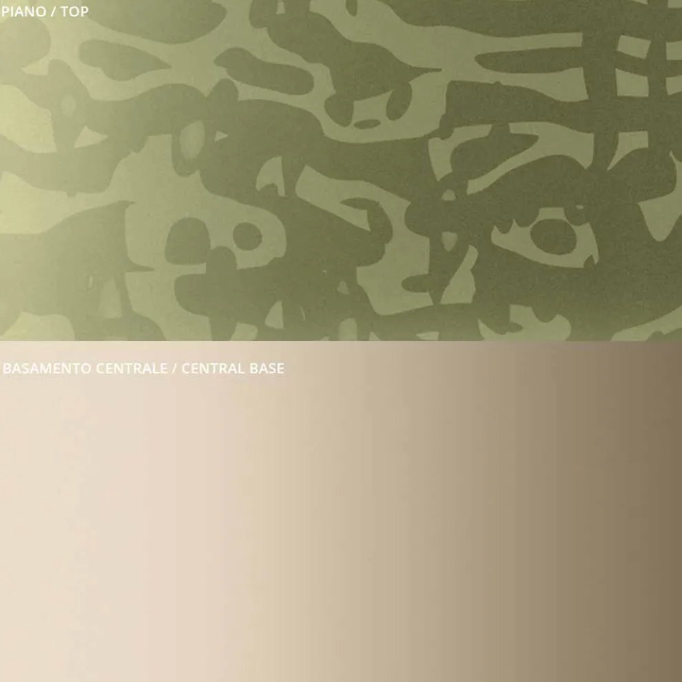 Couchtisch mit quadratischer Glas- oder Metallplatte, hergestellt in Italien – Anakin