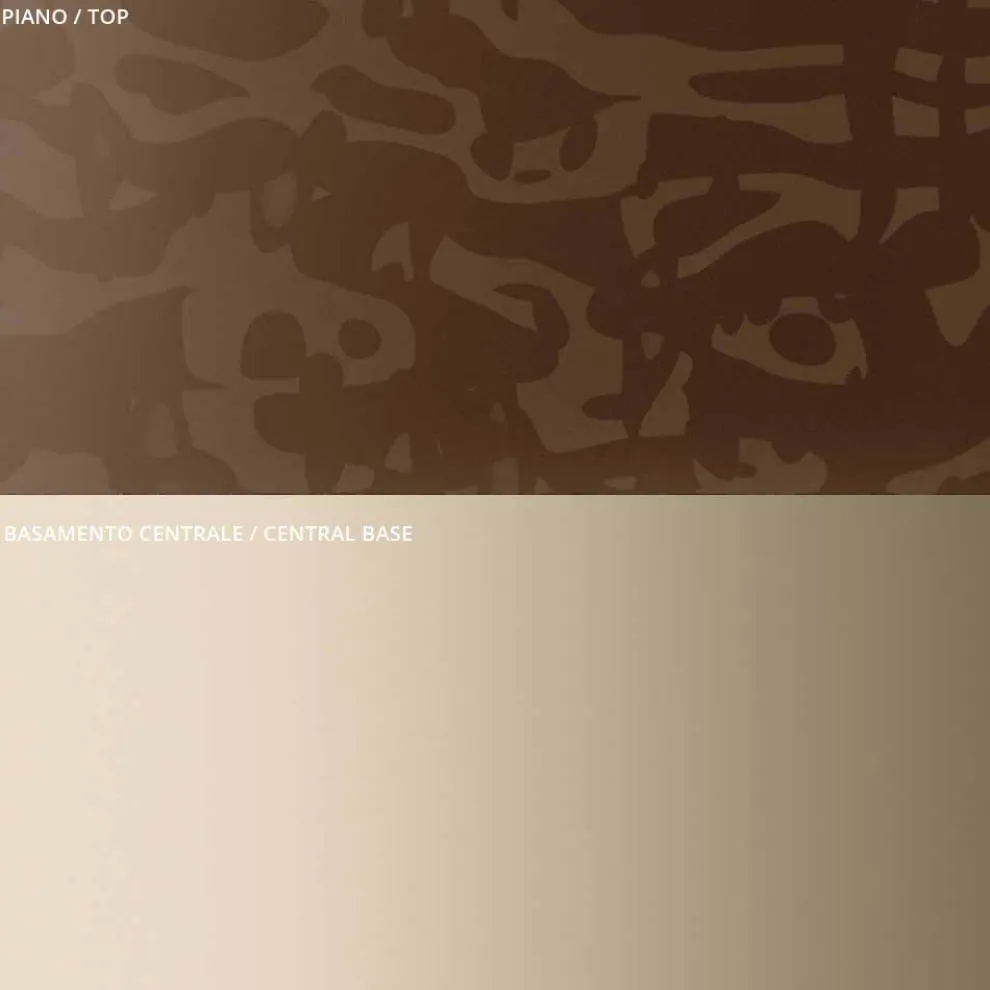 Couchtisch mit quadratischer Glas- oder Metallplatte, hergestellt in Italien – Anakin