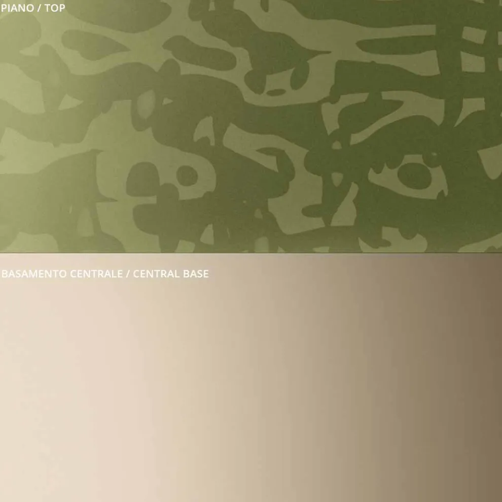 Couchtisch mit runder Glas- oder Metallplatte, hergestellt in Italien – Anakin