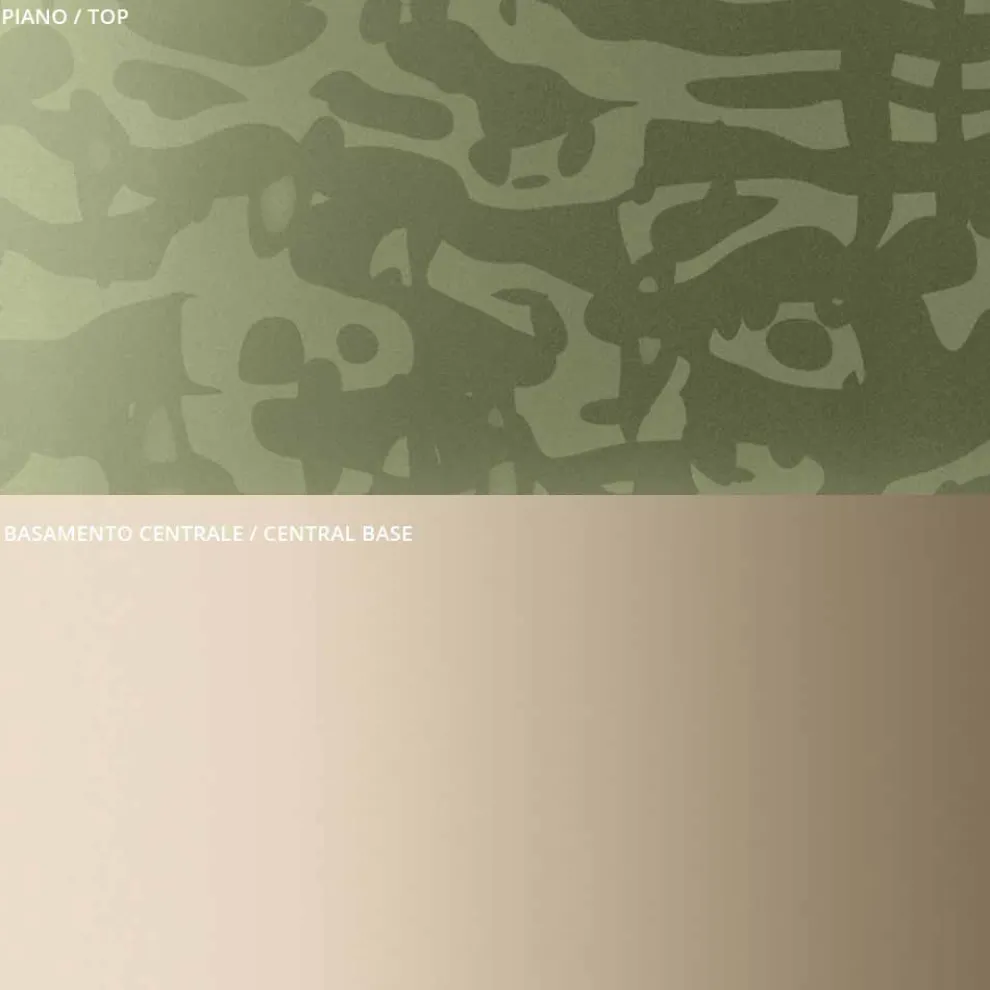 Couchtisch mit runder Glas- oder Metallplatte, hergestellt in Italien – Anakin