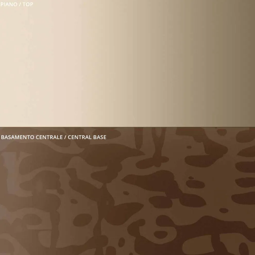 Couchtisch mit runder Glas- oder Metallplatte, hergestellt in Italien – Anakin