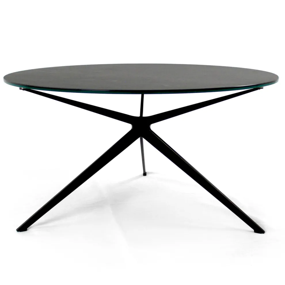 Couchtisch mit runder Platte aus Steinzeug, hergestellt in Italien – Siste