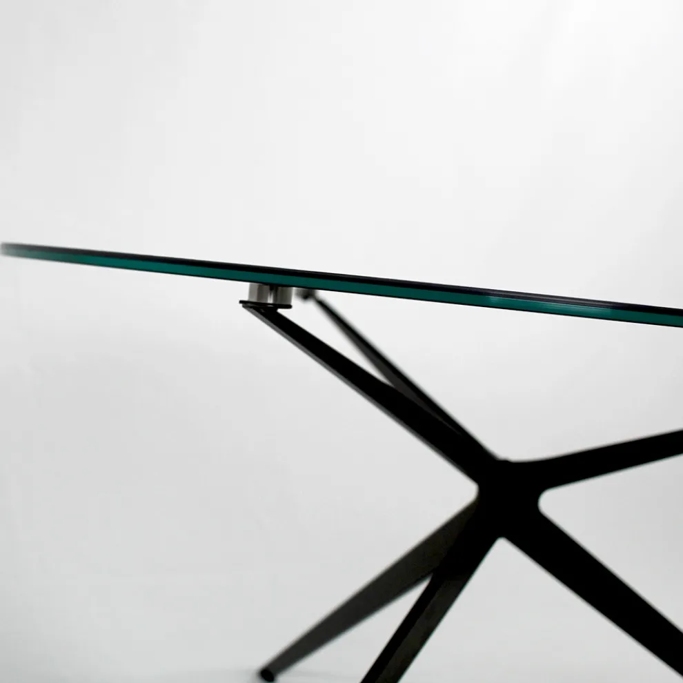 Couchtisch mit runder Platte aus Steinzeug, hergestellt in Italien – Siste