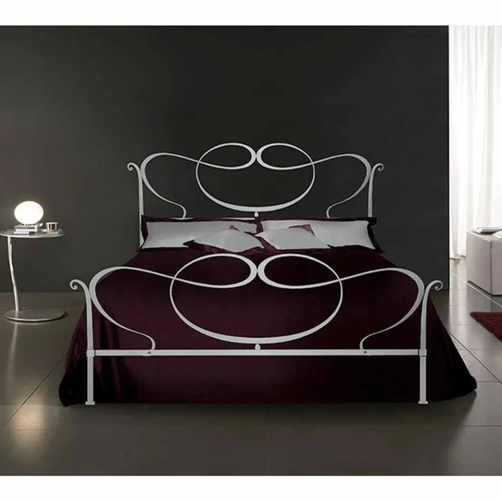 Rubino  Doppelbett aus Schmiedeeisen in Design