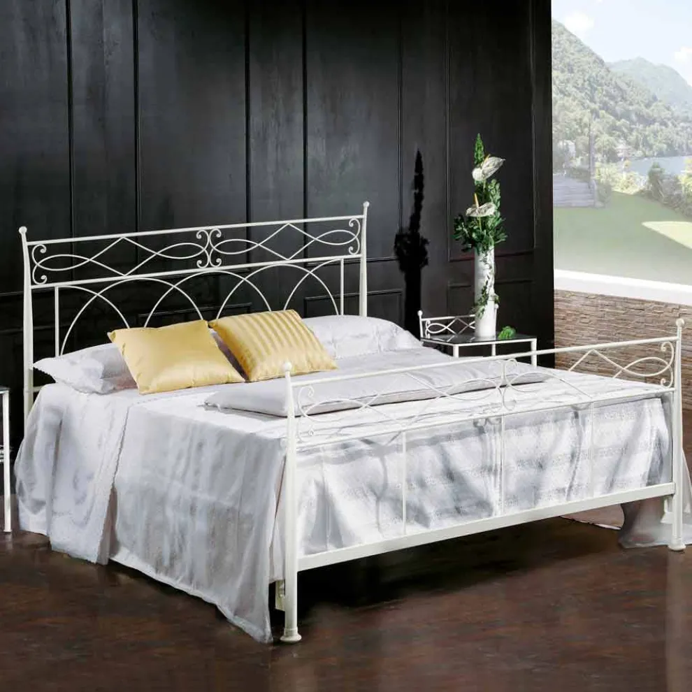 Doppelbett Schmiedeeisen handgefertigt Made in Italy Sydney 160x190