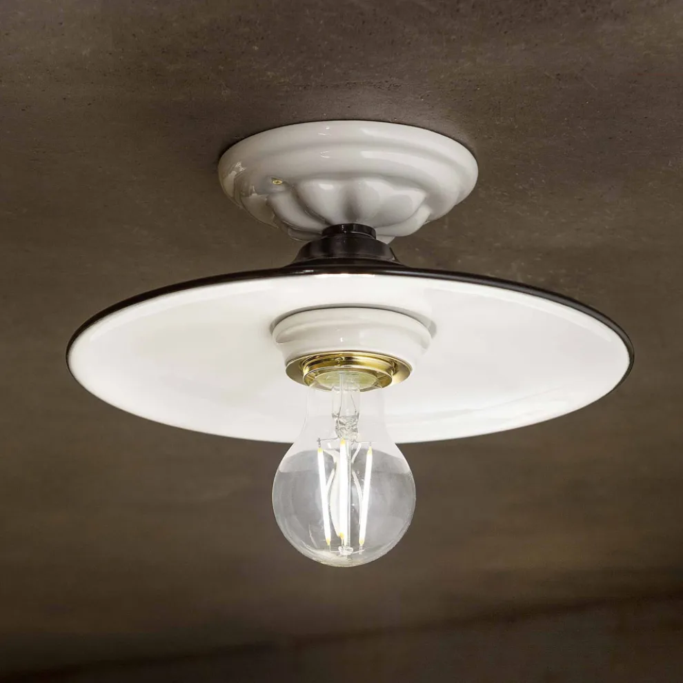 Deckenlampe im rustikalen Stil aus Keramik Ferroluce Potenza