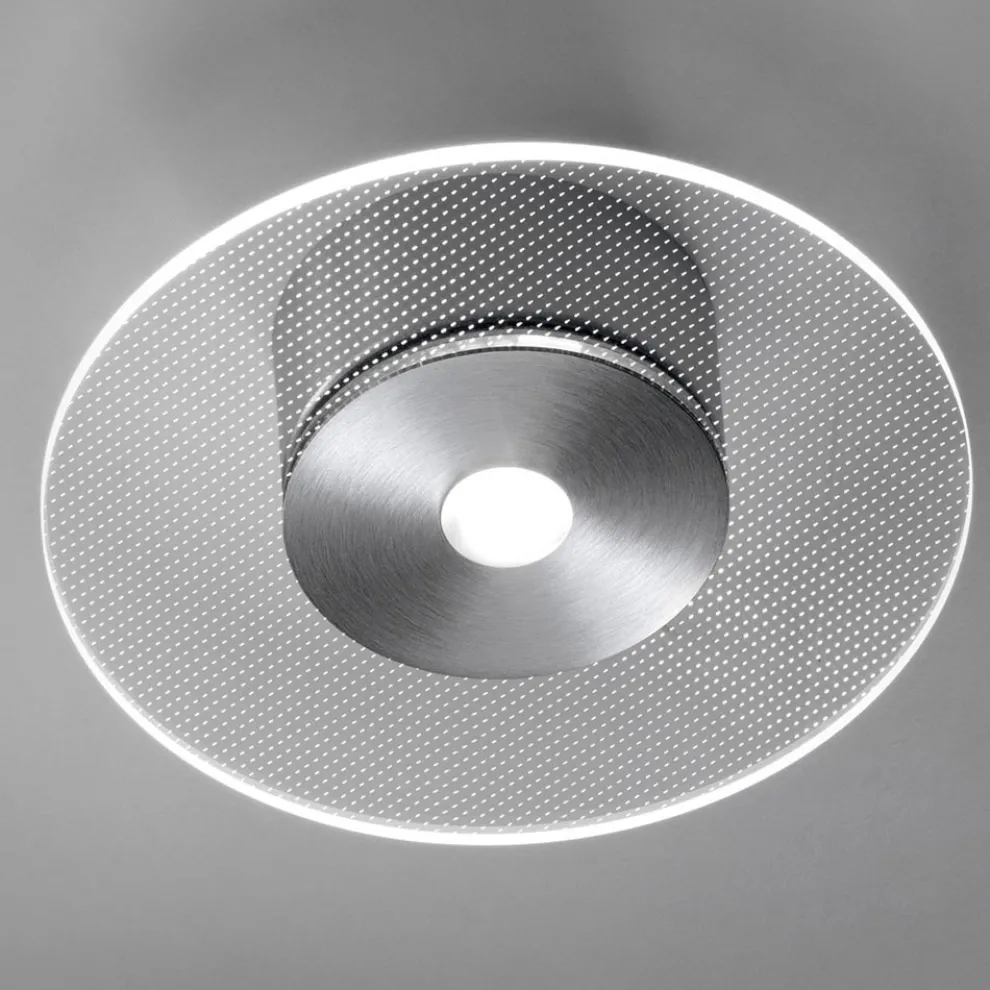 Deckenleuchte aus Metall mit mikrogepunktetem Plexiglasdiffusor - Nora