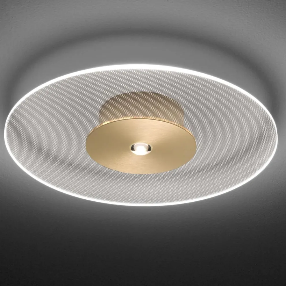 Deckenleuchte aus Metall mit mikrogepunktetem Plexiglasdiffusor - Nora