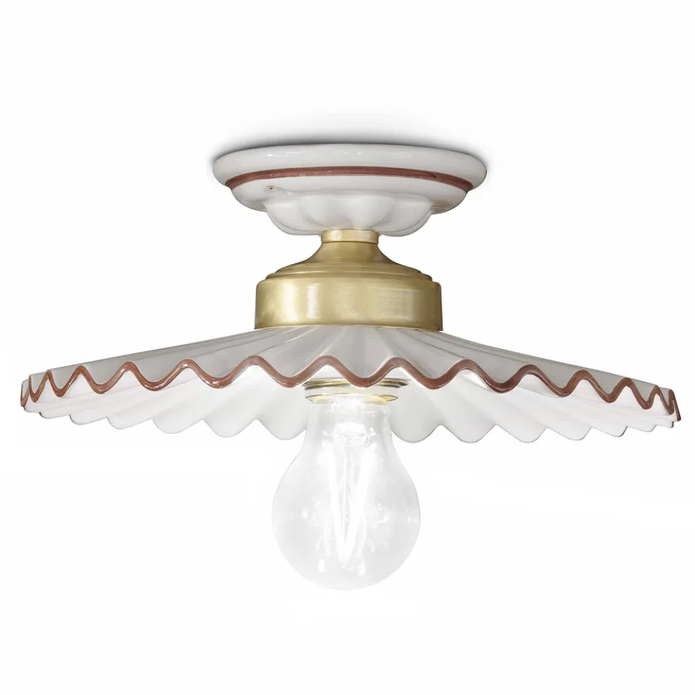 Deckenleuchte im rustikalen Stil aus Keramik Ferroluce L'Acquila