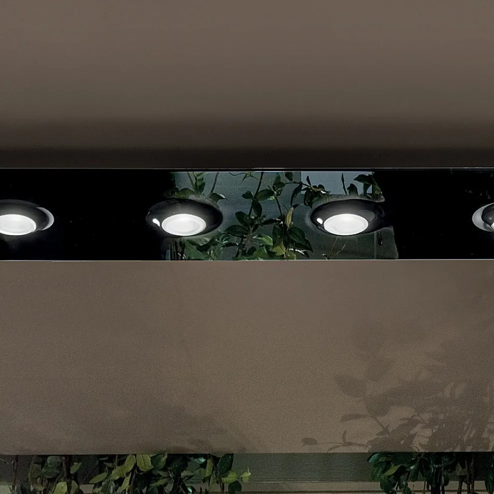 Deckenleuchte mit flacher Glasplatte mit Absenkungen - Kora