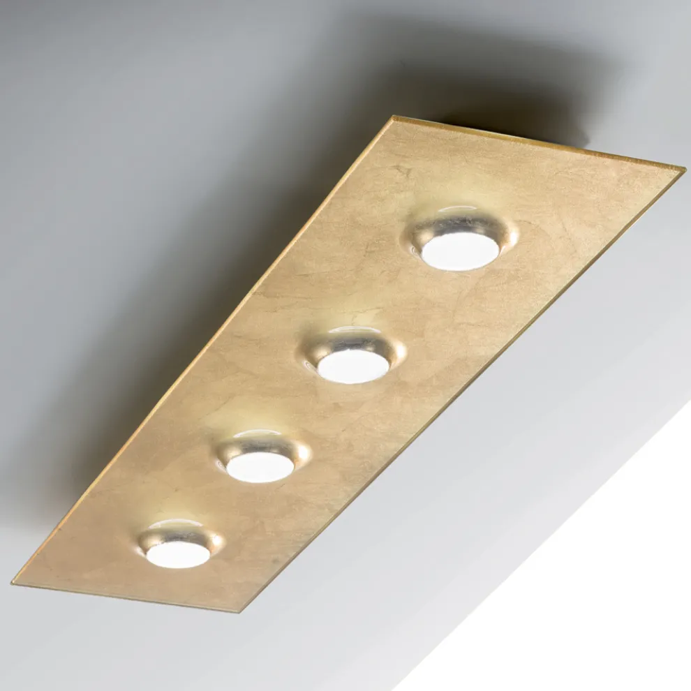 Deckenleuchte mit flacher Glasplatte mit Absenkungen - Kora