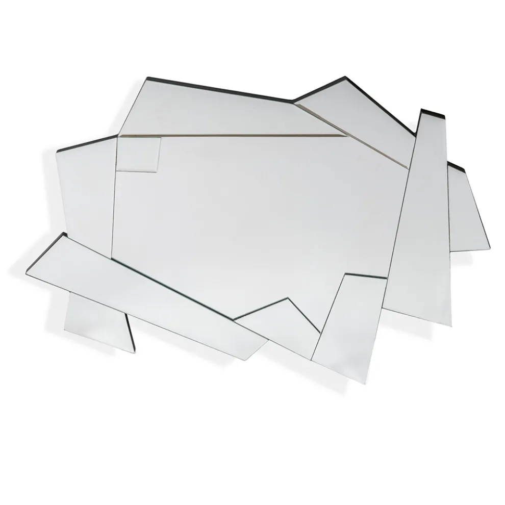 Dekorativer Wandspiegel aus Glas mit geformtem Rahmen - Nefro