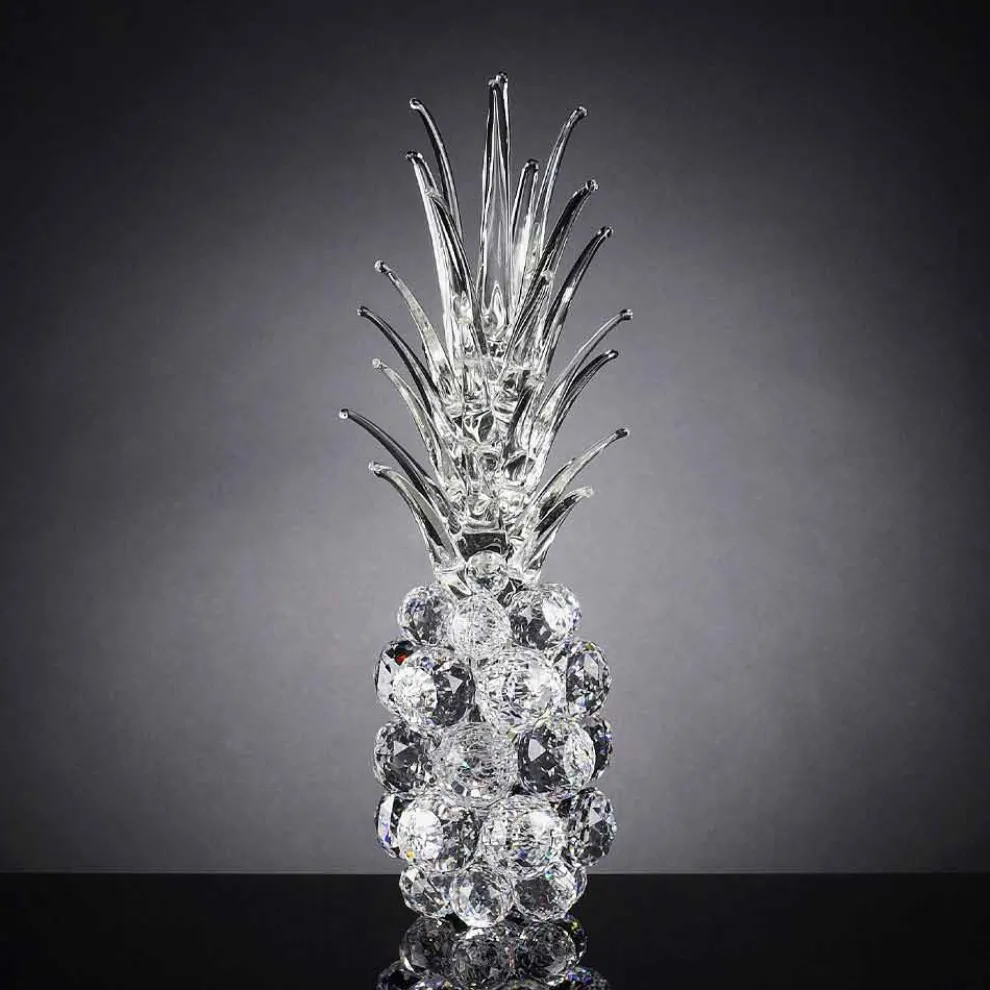 Dekoratives ananasförmiges Kristallornament Made in Italy - Ananas