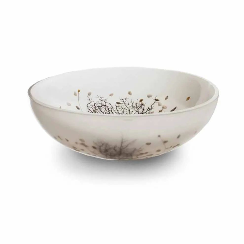 Design Arbeitsplatte Waschbecken aus Harz mit Koralleneinsätzen - Salvatore