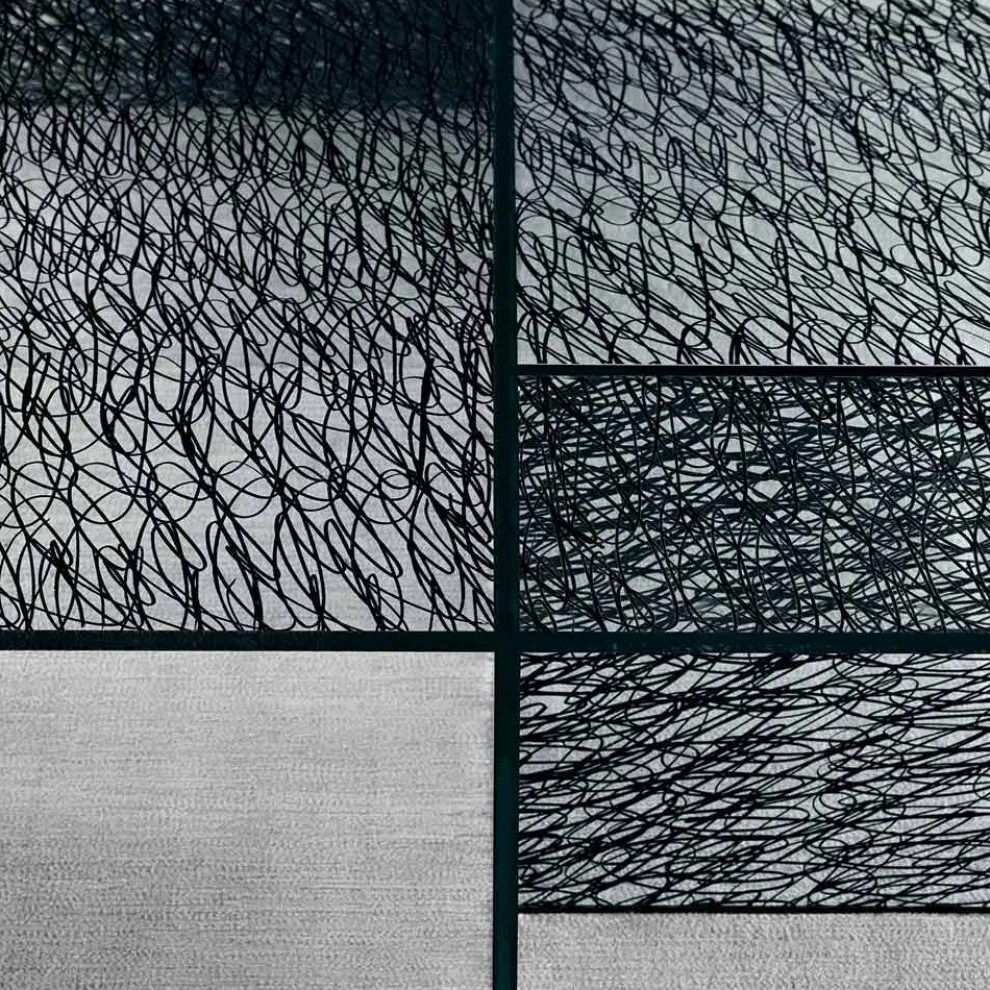 Design Entrance Consolle aus dekoriertem extraklarem Glas Made in Italy - Sestola