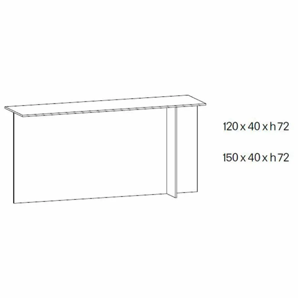 Design Entrance Consolle aus dekoriertem extraklarem Glas Made in Italy - Sestola