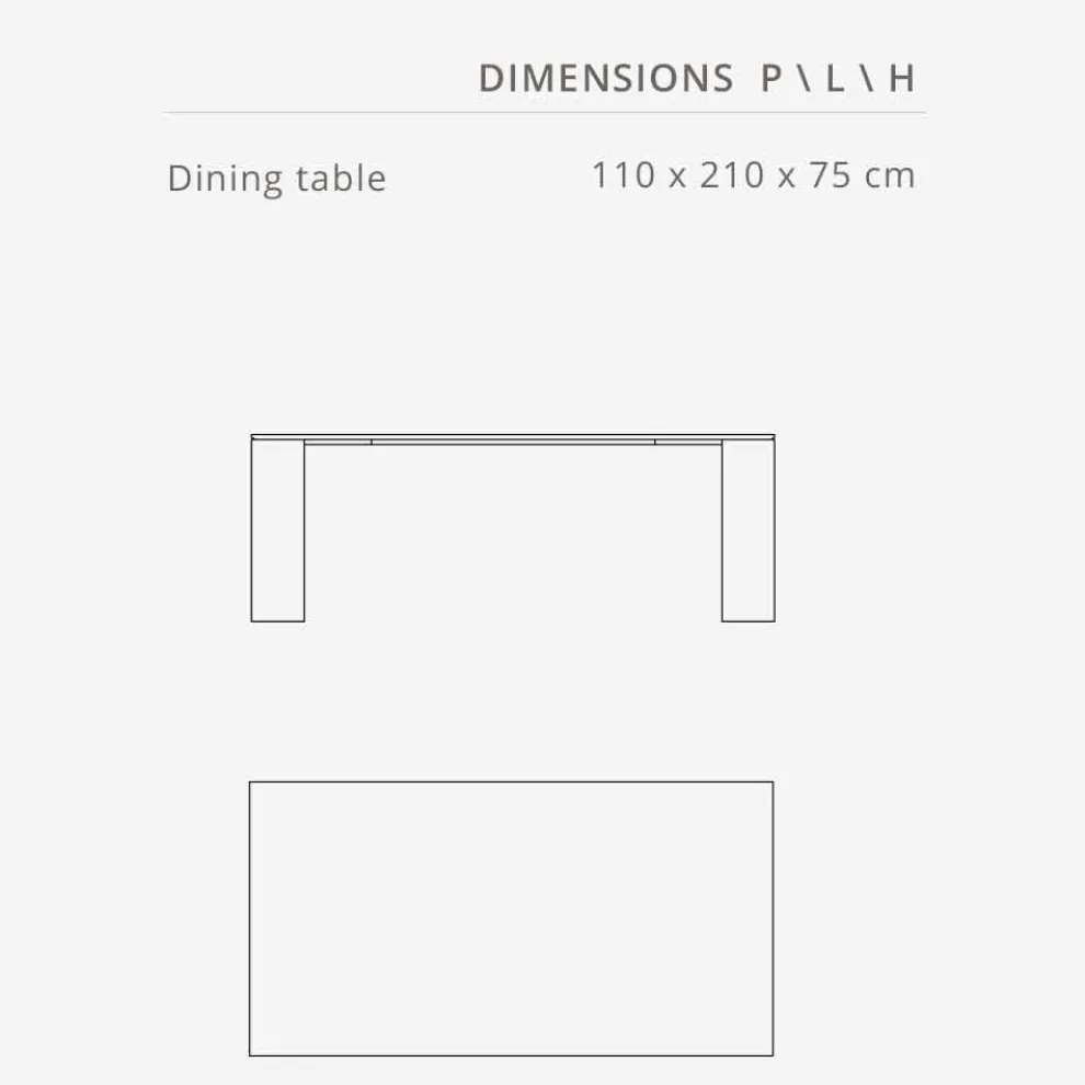 Design Esstisch aus weißem Marmor Namibia, 210x110 cm – Monastero