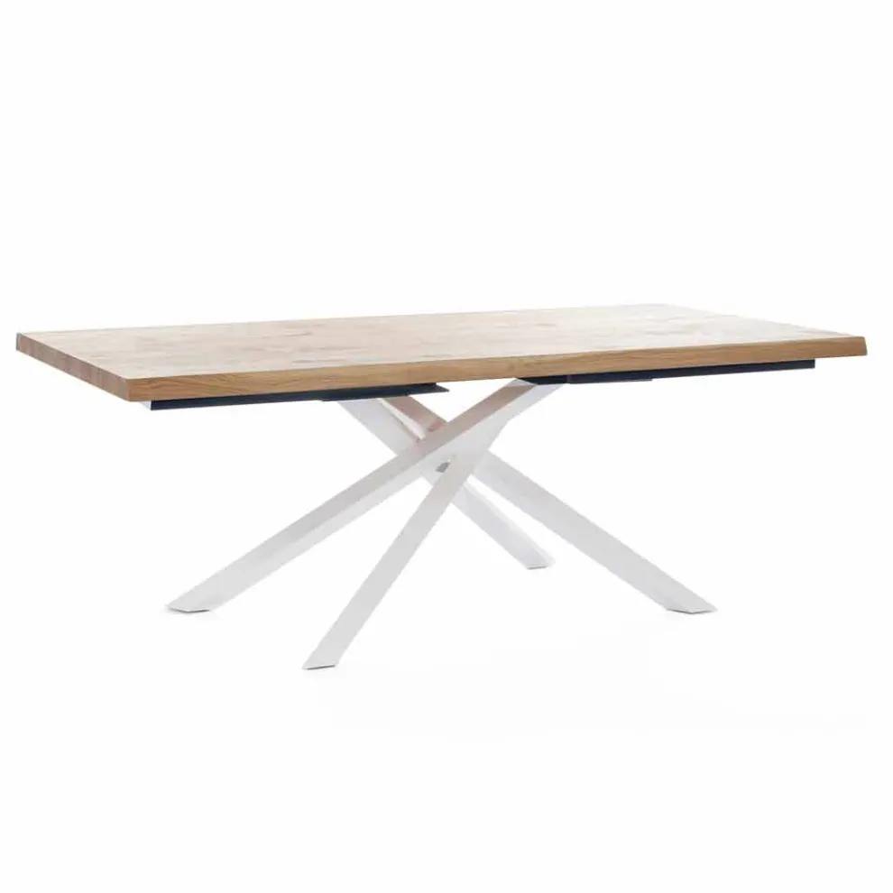 Design Esstisch aus Holz und Metall Made in Italy - Skipper
