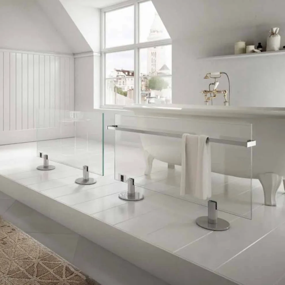 Design Floor Elektroheizkörper in transparentem Sternglas