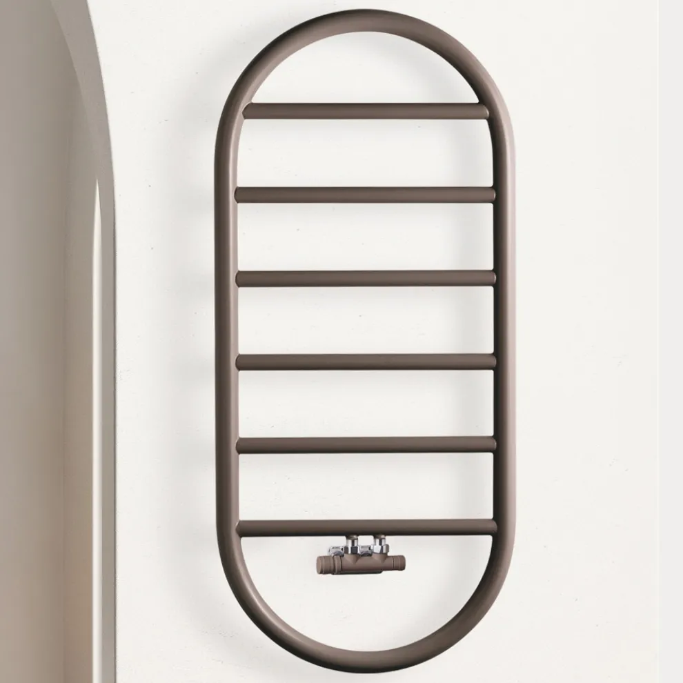Design Handtuchwärmer "All Round Bubble" aus Stahl Made in Italy - Smooth