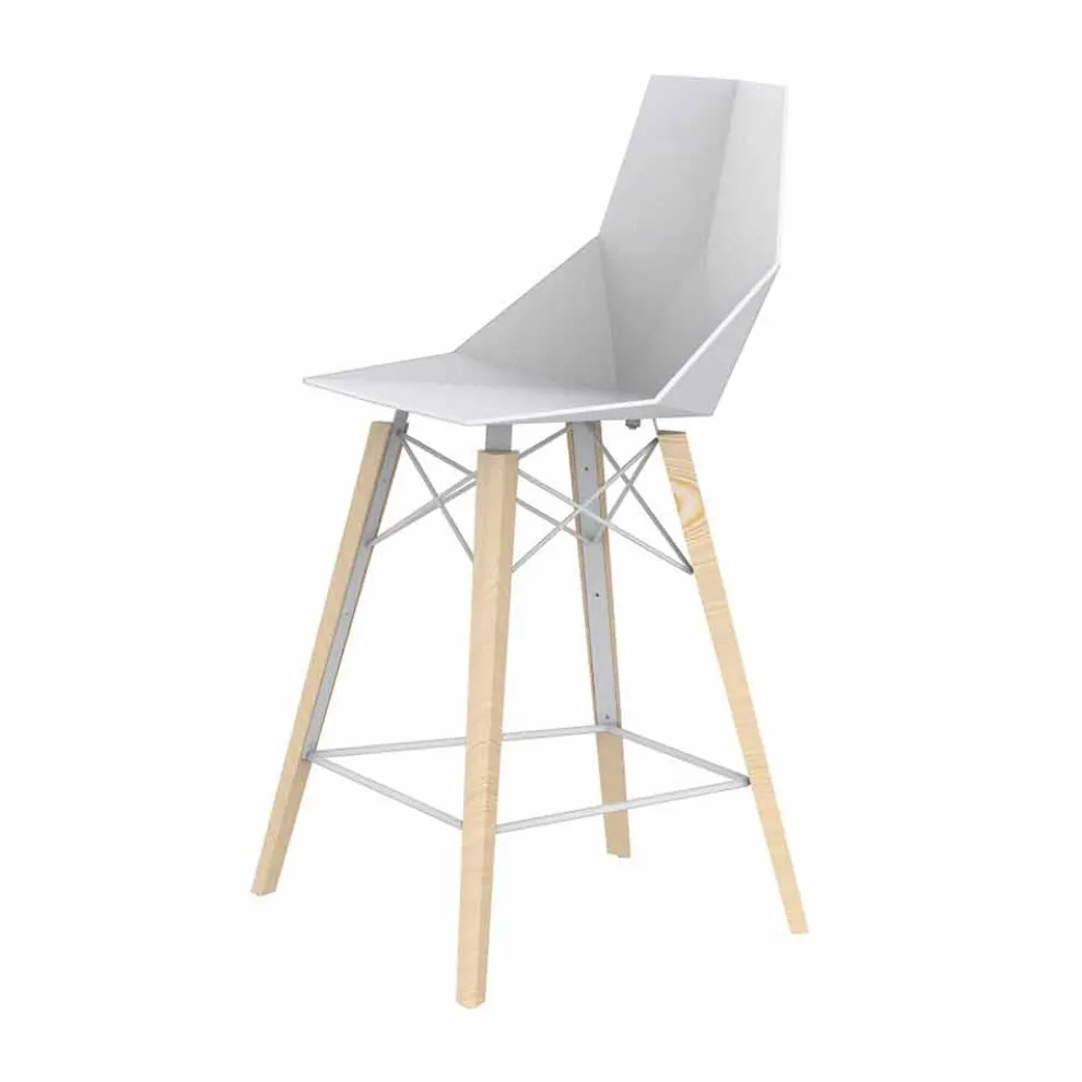 Design Küchenhocker aus Holz und Kunststoff Verschiedene Farben - Faz Wood von Vondom