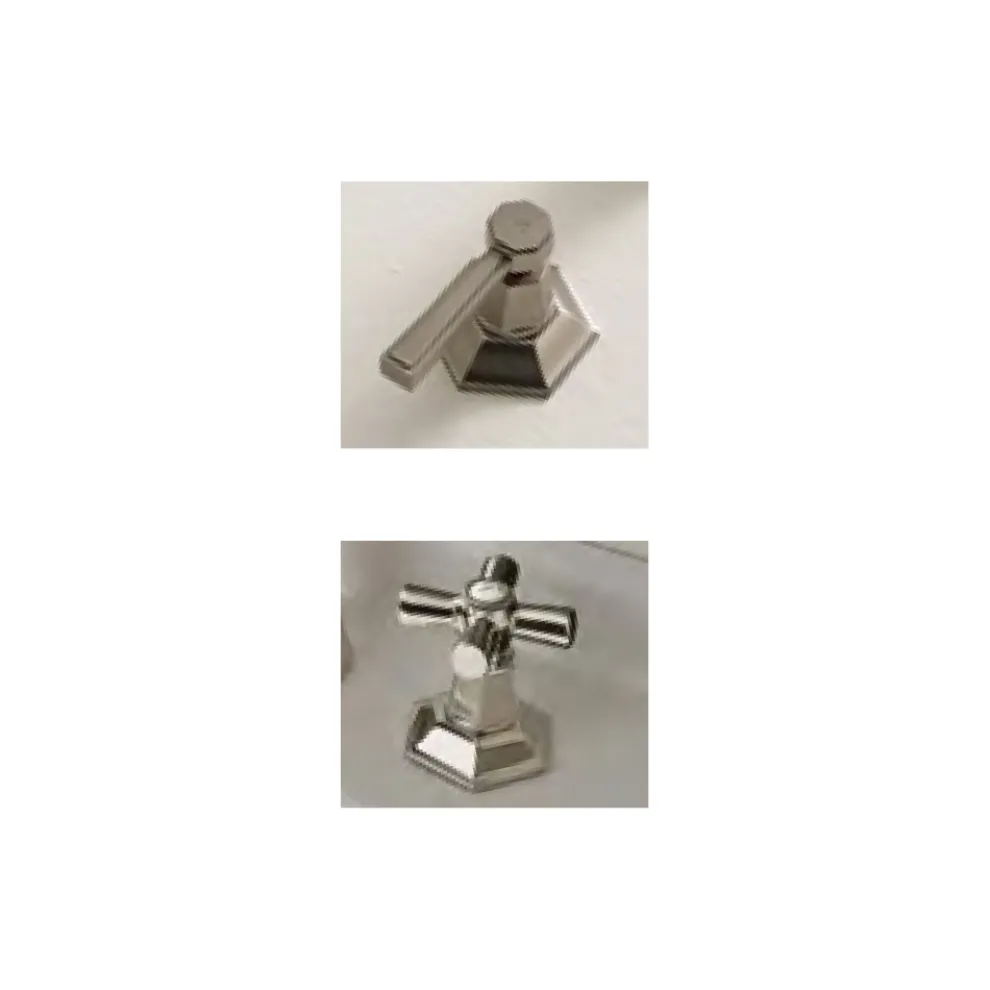 Design 3-Loch-Bidet-Wasserhahn aus Messing im Vintage-Stil Made in Italy - Silvana