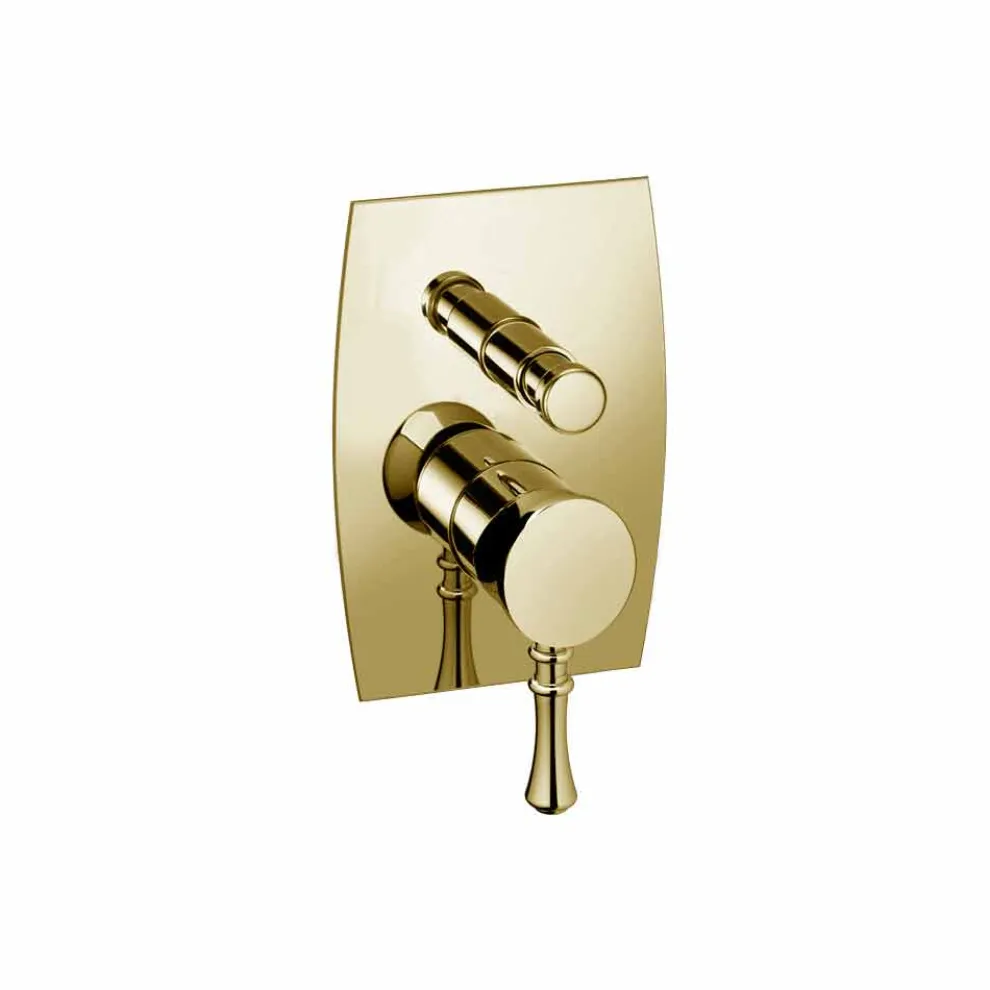 Design Messing Dusche oder Badewanne Mixer Made in Italy - Neno