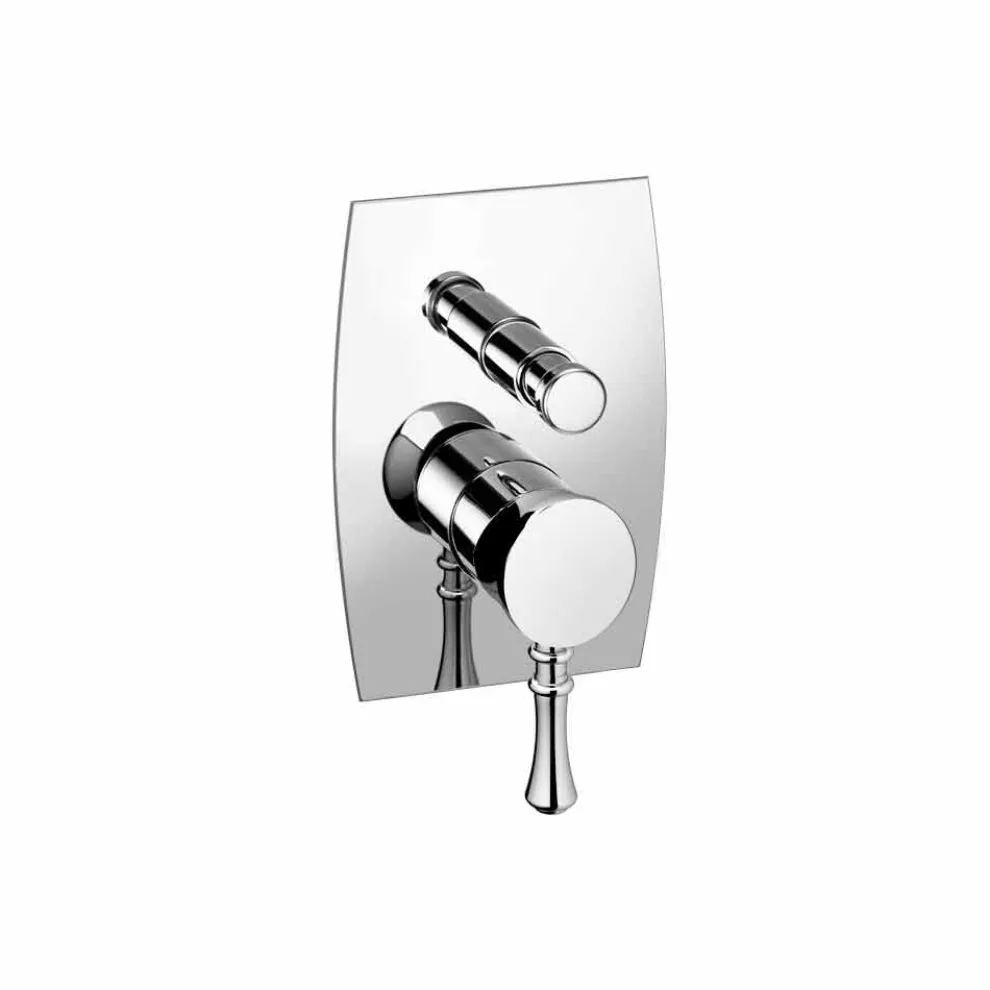 Design Messing Dusche oder Badewanne Mixer Made in Italy - Neno