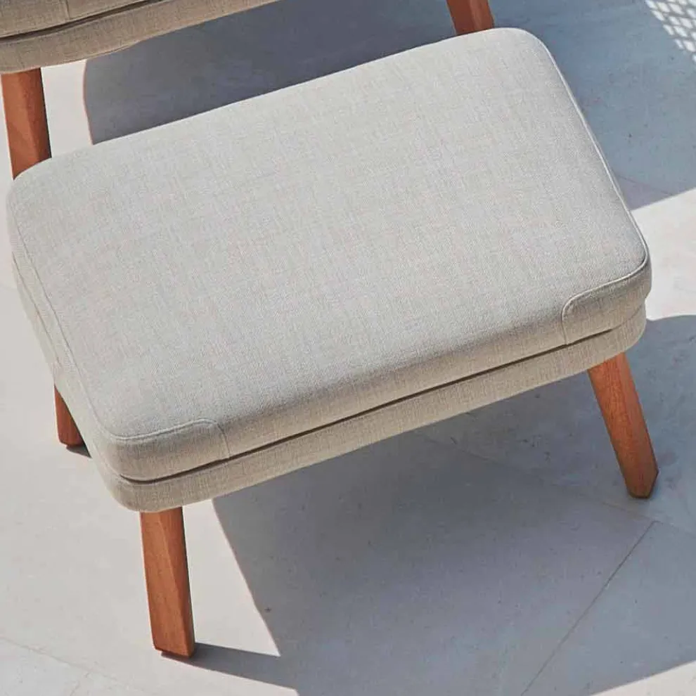 Design Outdoor-Fußstütze aus gepolstertem Stoff Varaschin Emma