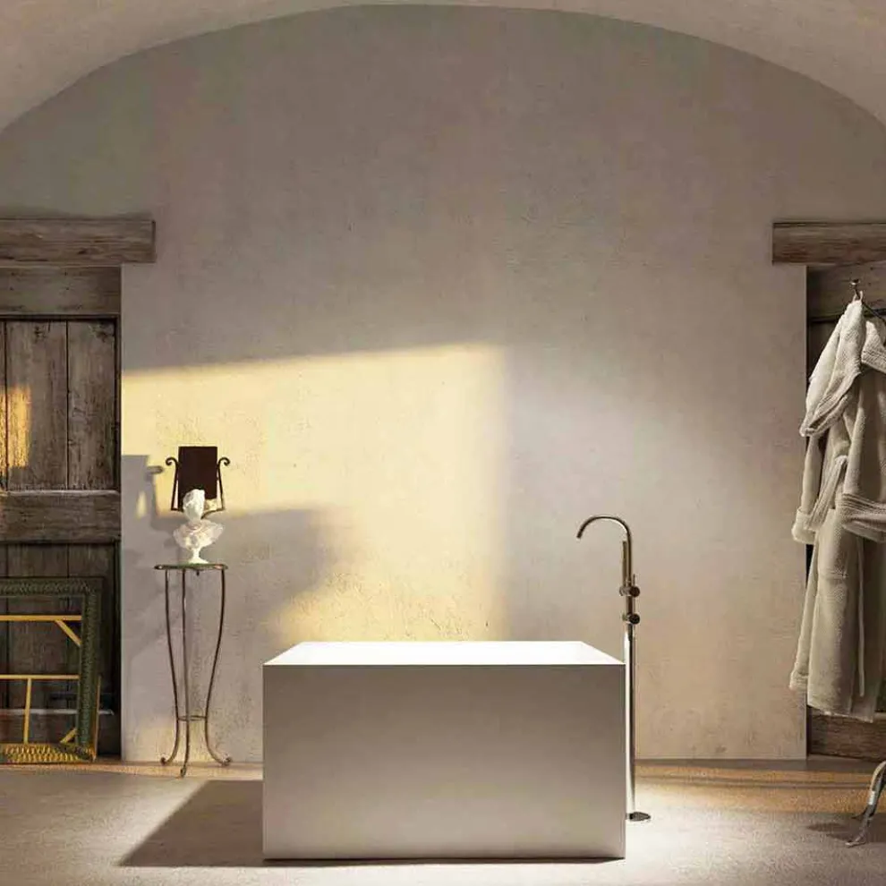 Design quadratische Badewanne freestanding Argentera, made in Italy