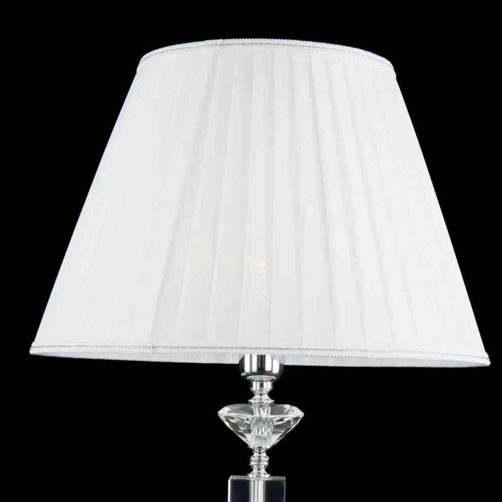 Design Tischlampe in Ivy Glas und Kristall, made in Italy