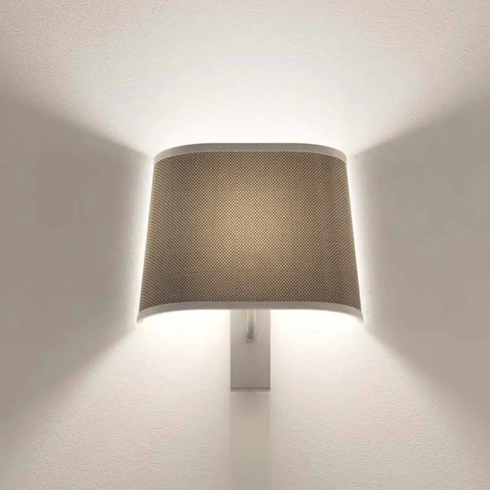 Design Wandleuchte in Metall Silber oder Weiß Finish Made in Italy - Jump